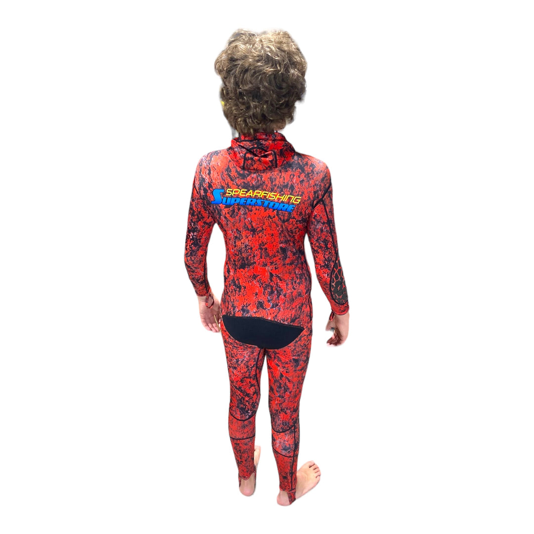 Reef Hunter Lycra Stinger Suit 2 Piece Red - Spearfishing Superstore