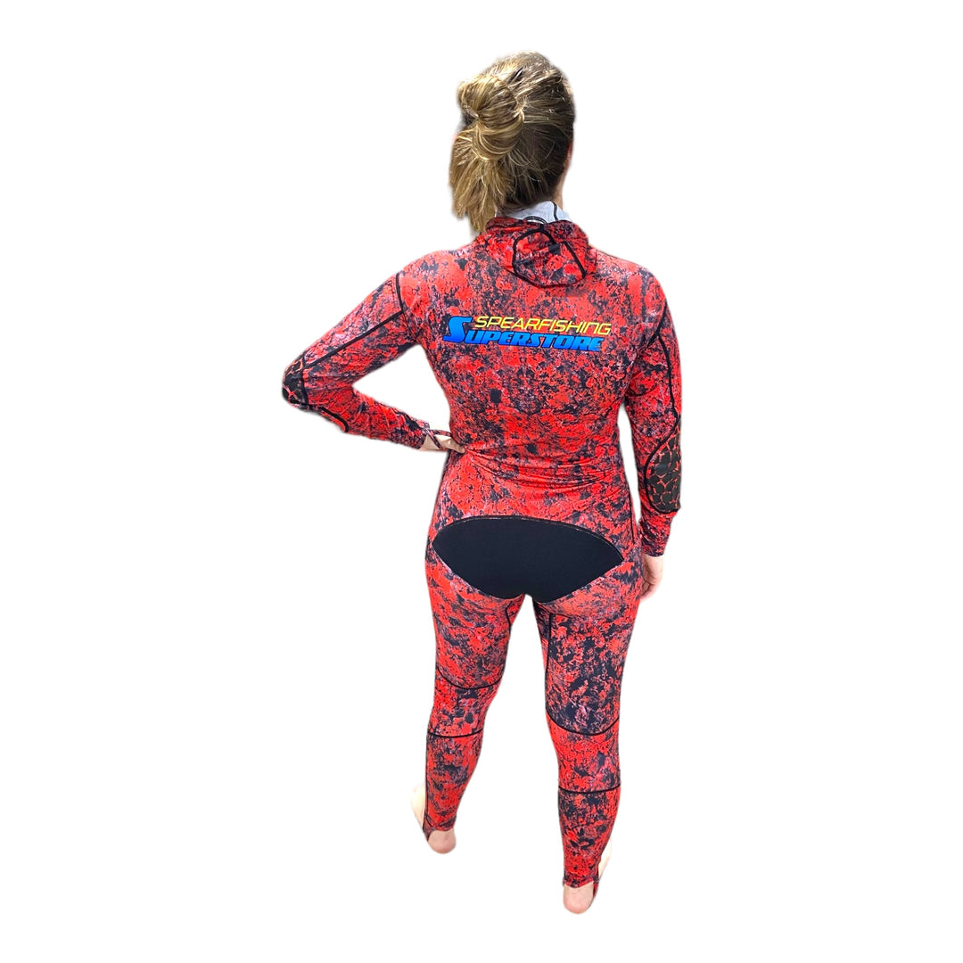 Reef Hunter Lycra Stinger Suit 2 Piece Red - Spearfishing Superstore